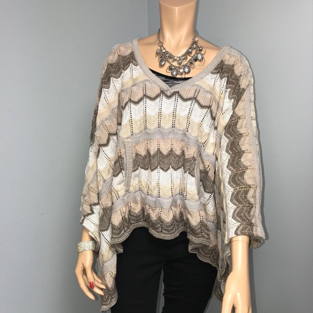 Goddis Chevron Poncho Sweater